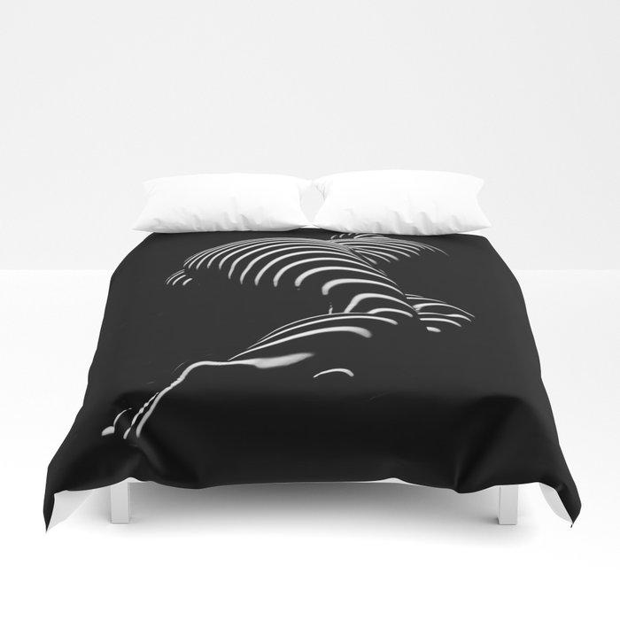 0774-AR BBW Sensual Legs Hips and Ass of a Large Woman Big Beautiful Art Nude Black and White Duvet Cover