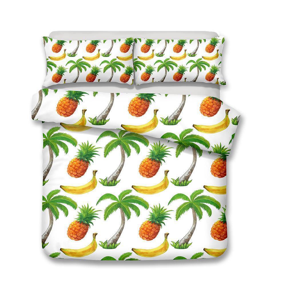 2018 Home Decor Design Fruit Theme Pineapple Printet Bed Covers3D Customized Duvet Cover Bedding Sets