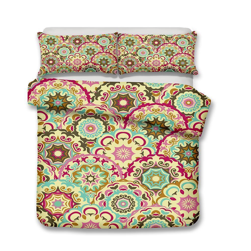 20182019 Kingize New Design Print Bohemia Green Bedspreadss3D Customized Duvet Cover Bedding Sets