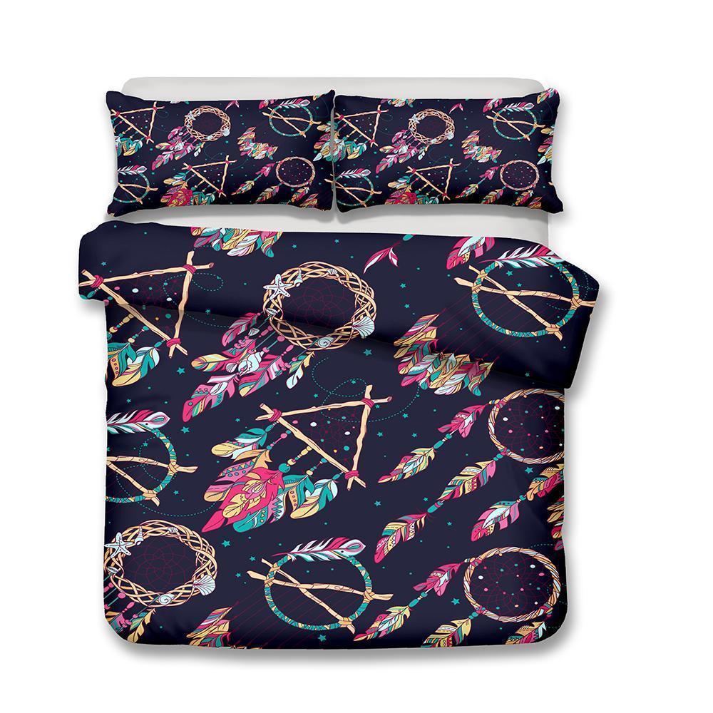 2019 New Design Art Print Bohemia Purple Themes3D Customized Duvet Cover Bedding Sets