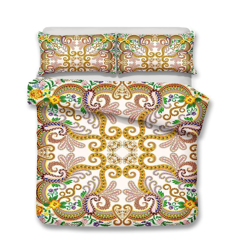 3 Pieceset of Household Items Theme Bohemian Printet Up Variousizes of3D Customized Duvet Cover Bedding Sets