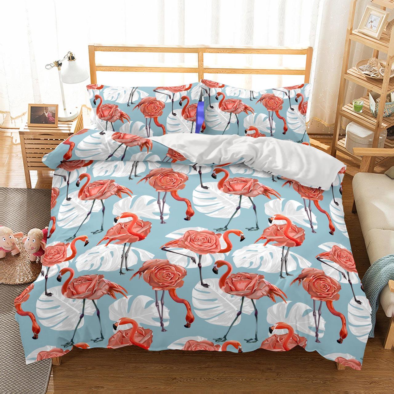 3D Animal Flamingo Bedroom Blanket Mats Bed Quilt Christmas3D Customized Duvet Cover Bedding Sets