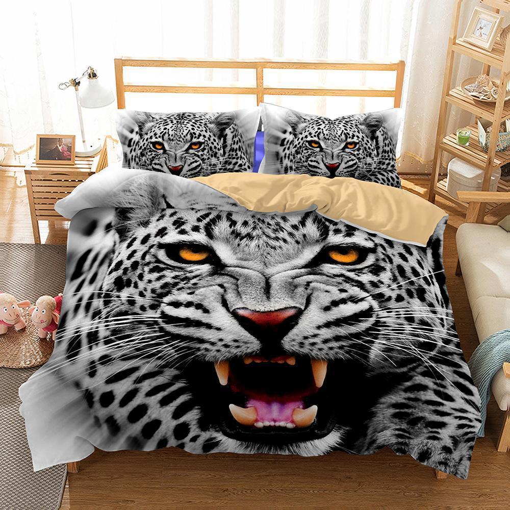 3D Animalnow Leopard Printed Queenize Bed Blanket Pinks3D Customized Duvet Cover Bedding Sets