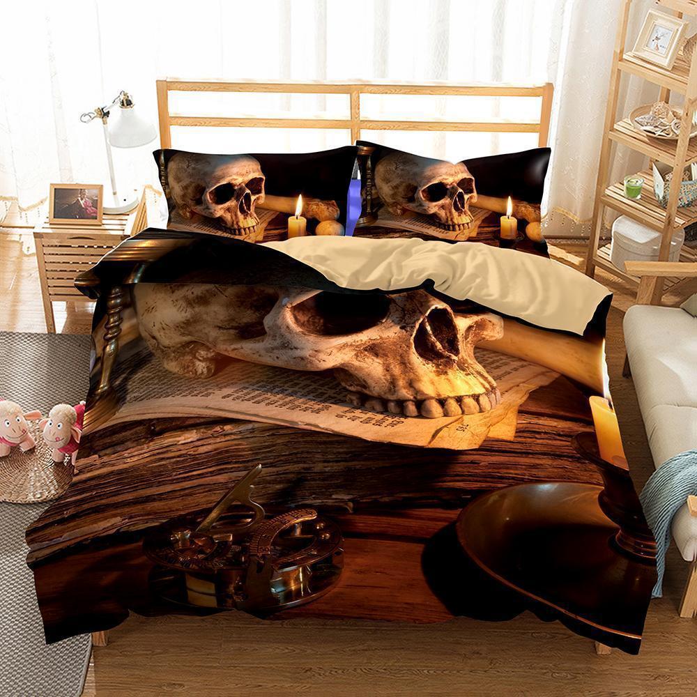 3D Art Patternkull Printed Cover Twinize Bedrooms3D Customized Duvet Cover Bedding Sets
