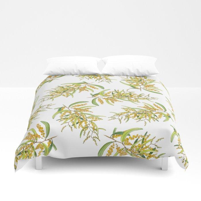 3D Australian Wattle Flower, Illustration Duvet Cover Bedding Sets