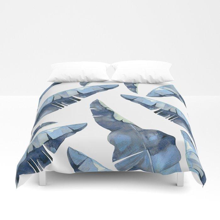3D Banana Leaves 2 Blue Duvet Cover Bedding Sets
