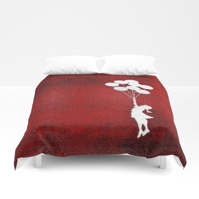 3D Banksy the balloons Girls silhouette Duvet Cover Bedding Sets