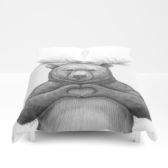 3D Bear with love Duvet Cover Bedding Sets