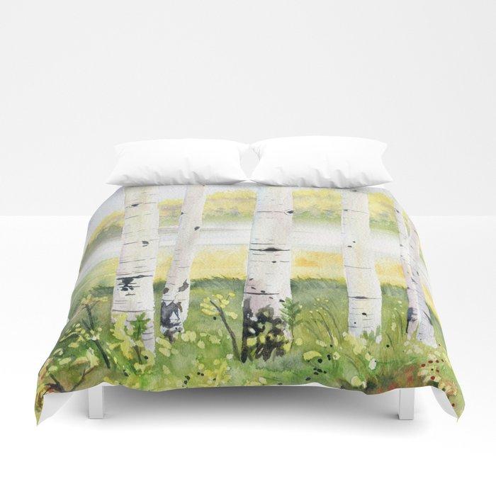 3D Behind The Birch Trees Duvet Cover Bedding Sets