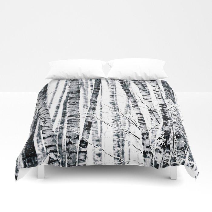 3D Birch Trees In Winter Duvet Cover Bedding Sets