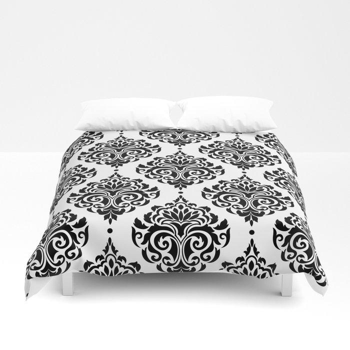3D Black and White Damask Duvet Cover Bedding Sets