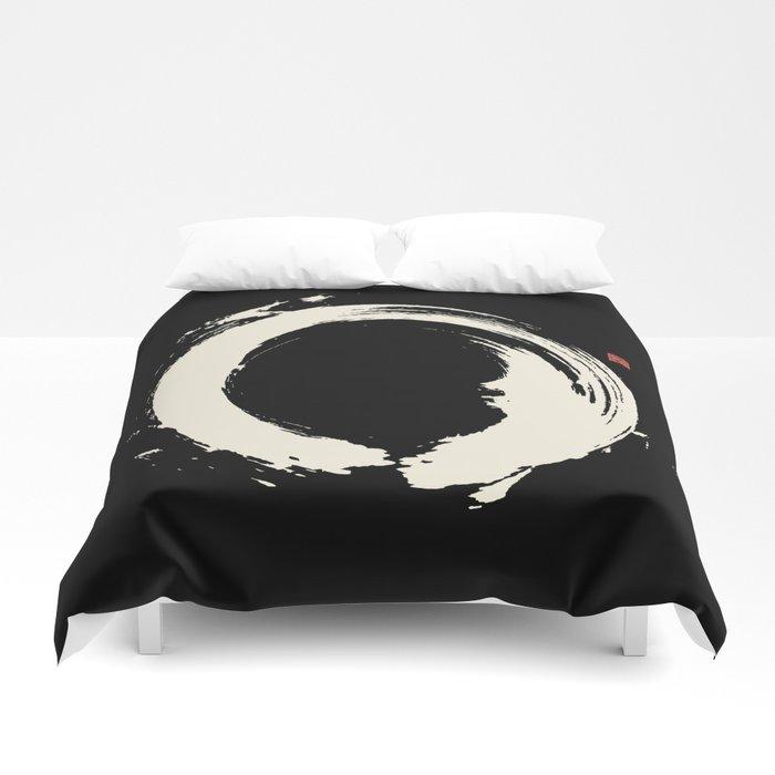 3D Black Enso / Japanese Zen Circle Duvet Cover Bedding Sets