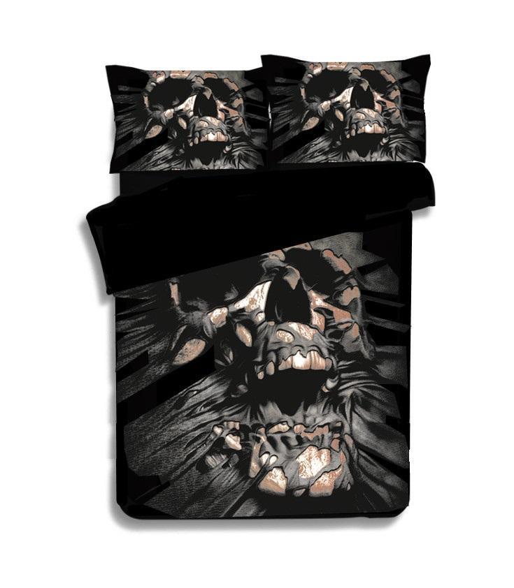 3D Blackkull Printed 2/ingle Double Queen King Bedclothes3D Customized Duvet Cover Bedding Sets