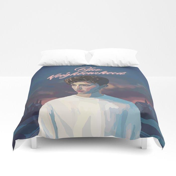 3D Blue Neighbourhood Duvet Cover Bedding Sets
