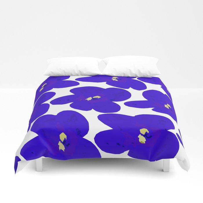 3D Blue Retro Flowers decor society6 buyart Duvet Cover Bedding Sets