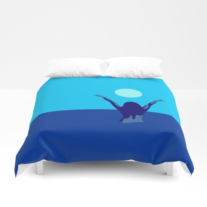 3D Blue sky and moon is calling me.. Duvet Cover Bedding Sets
