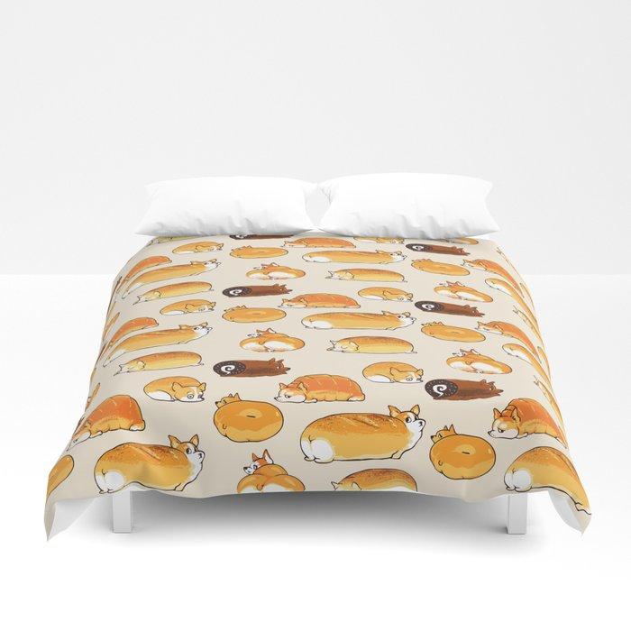 3D Bread Corgis Duvet Cover Bedding Sets