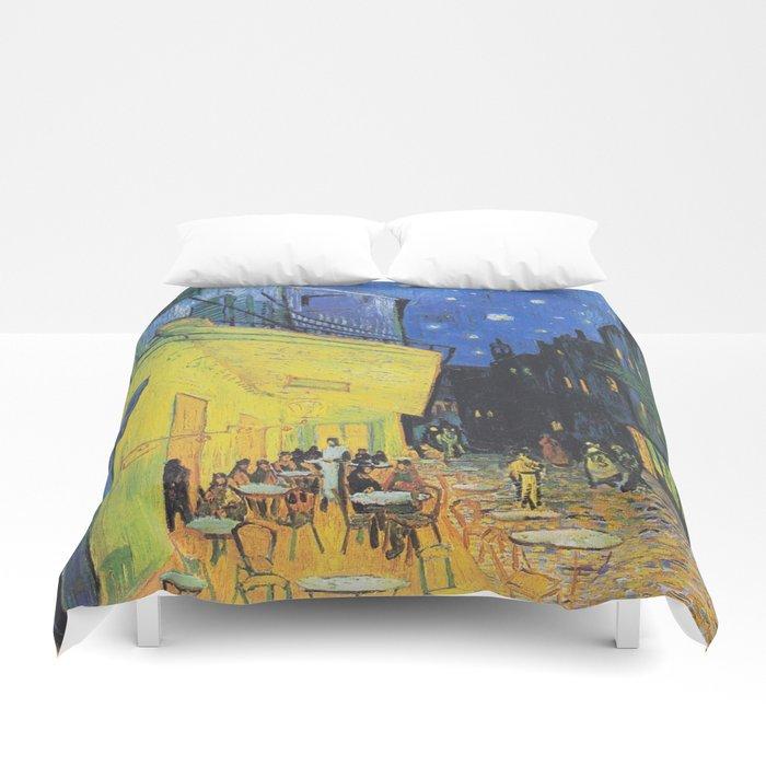 3D CafÃ© Terrace at Night by Vincent van Gogh Duvet Cover Bedding Sets