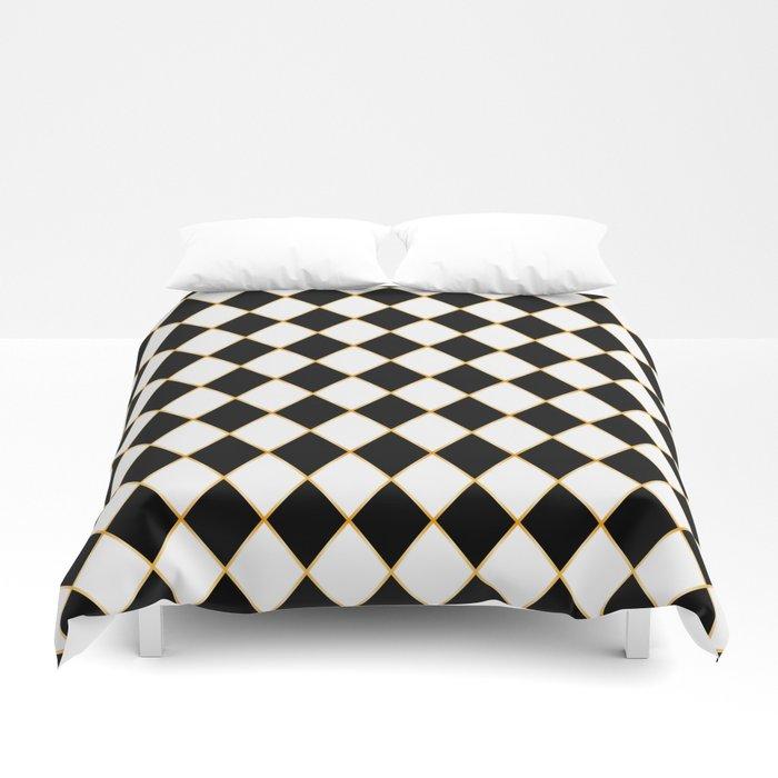 3D Chess board with golden threads Duvet Cover Bedding Sets