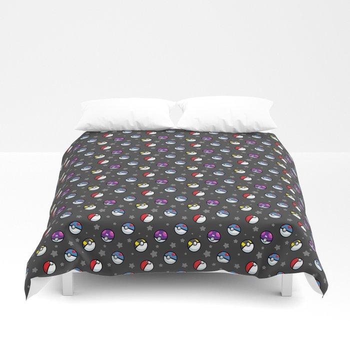 3D Classic PokÃ©ball Pattern (Dark Version) Duvet Cover Bedding Sets