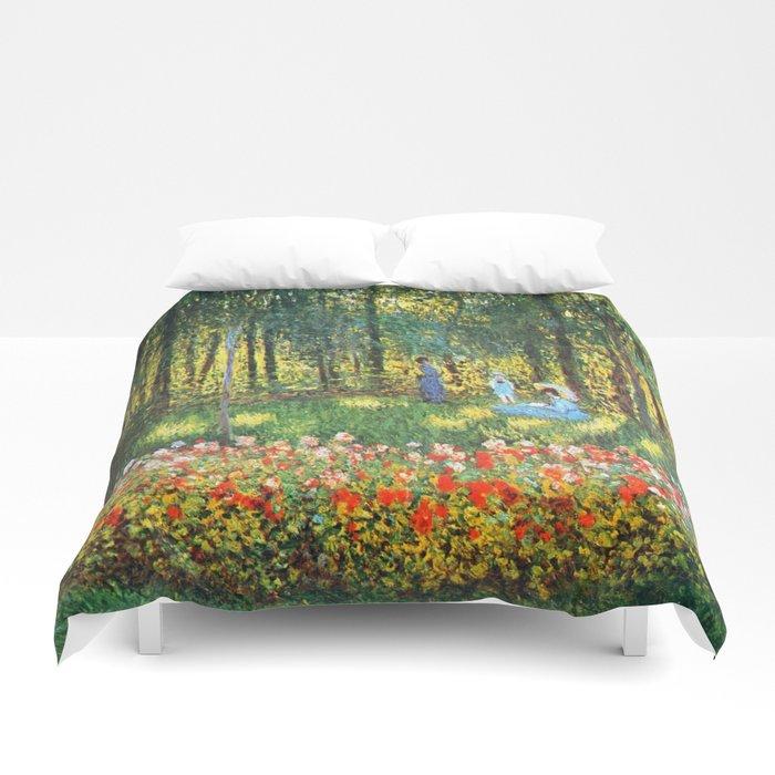 3D Claude Monet The Artist’s Family In The Garden Duvet Cover Bedding Sets