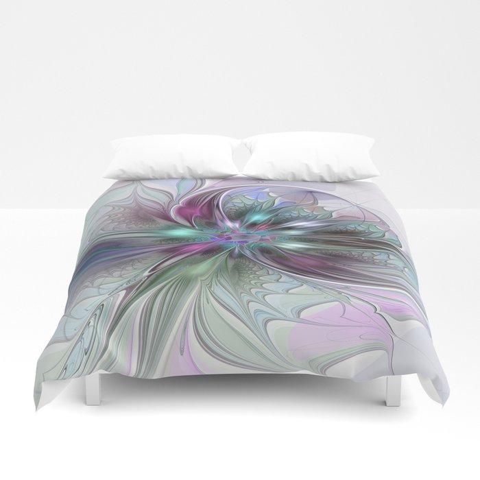 3D Colorful Fantasy Abstract Modern Fractal Flower Duvet Cover Bedding Sets