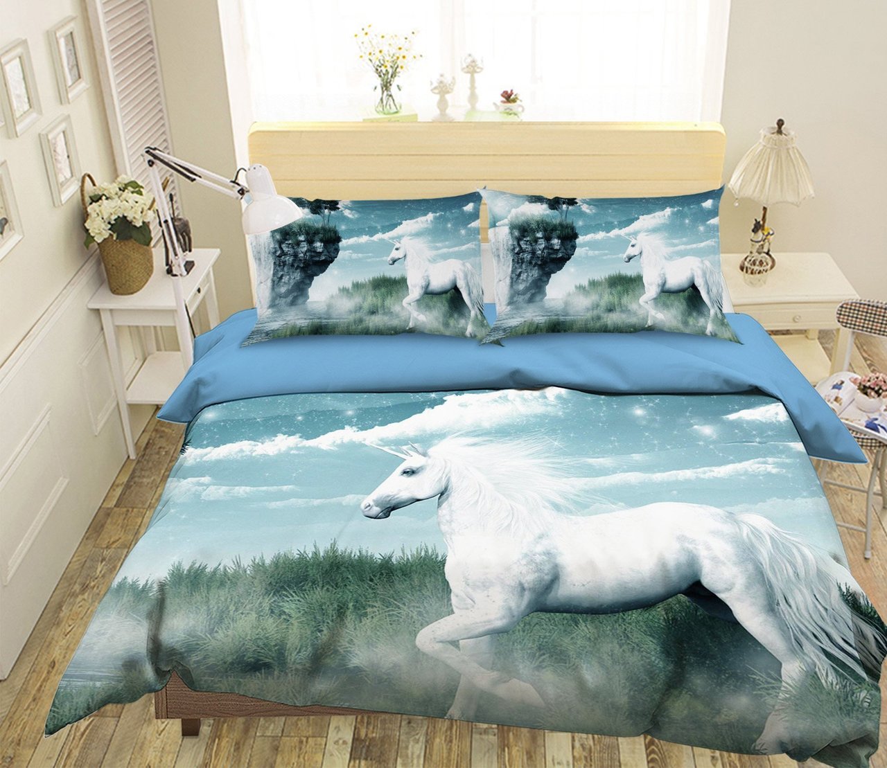 3D Colorful Feathers 173 Bed Pillowcases Quilt