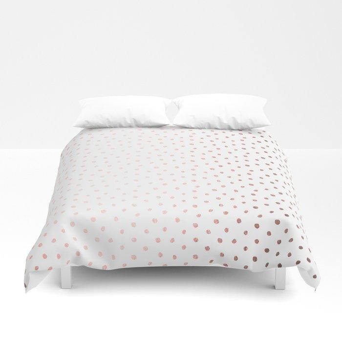 3D Cool Rose Gold Polka Dots Duvet Cover Bedding Sets