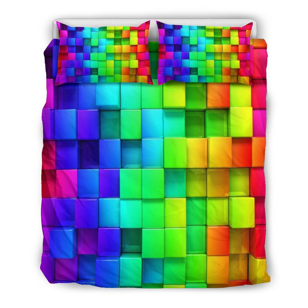 3D Cubes Doona 3D Customized Duvet Cover Bedding Sets