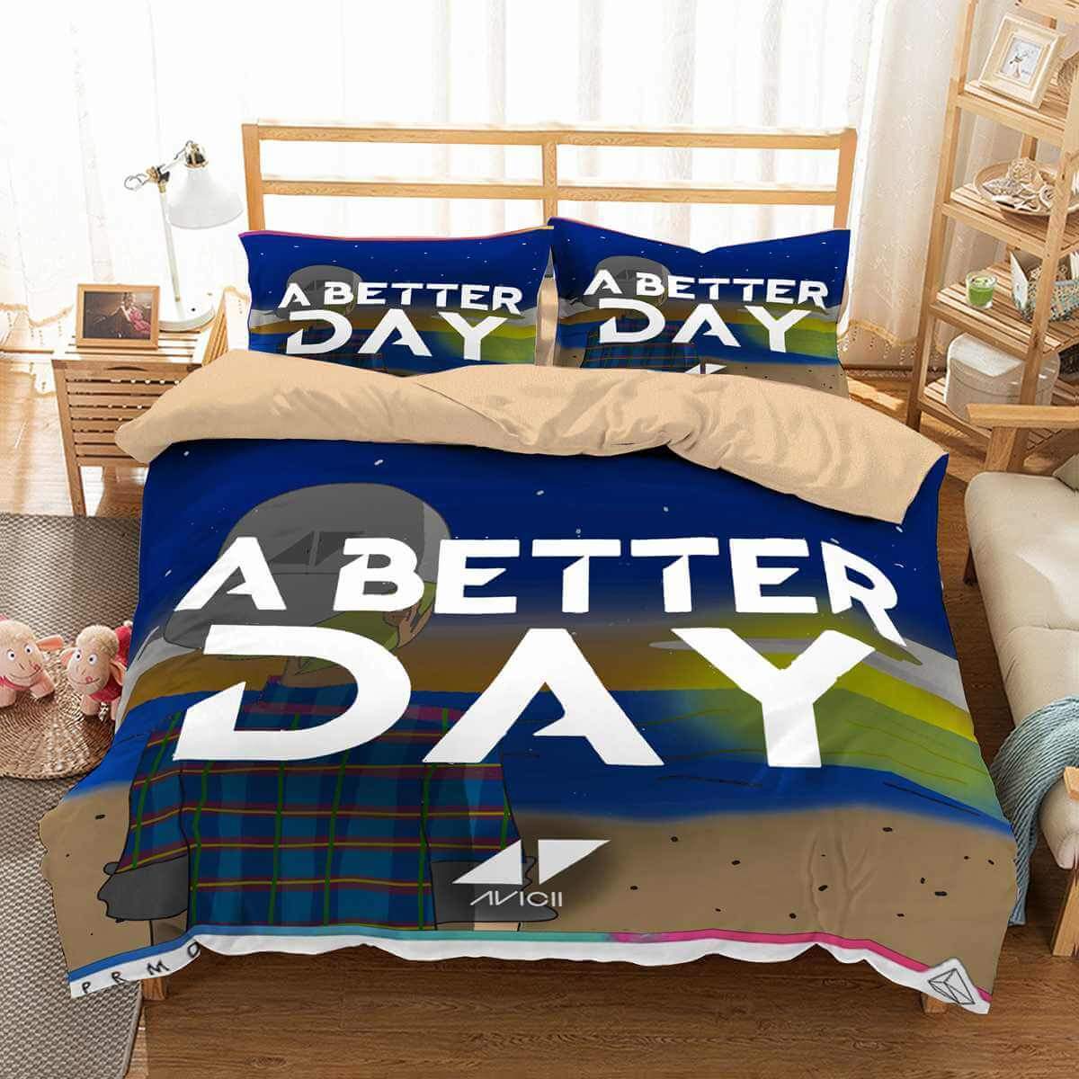 3D Customize Avicii A Better Day Customized Bedding Sets Duvet Cover