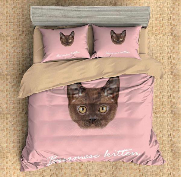 3D Customize Burmese Kitten 3D Customized Duvet Cover Bedding Sets