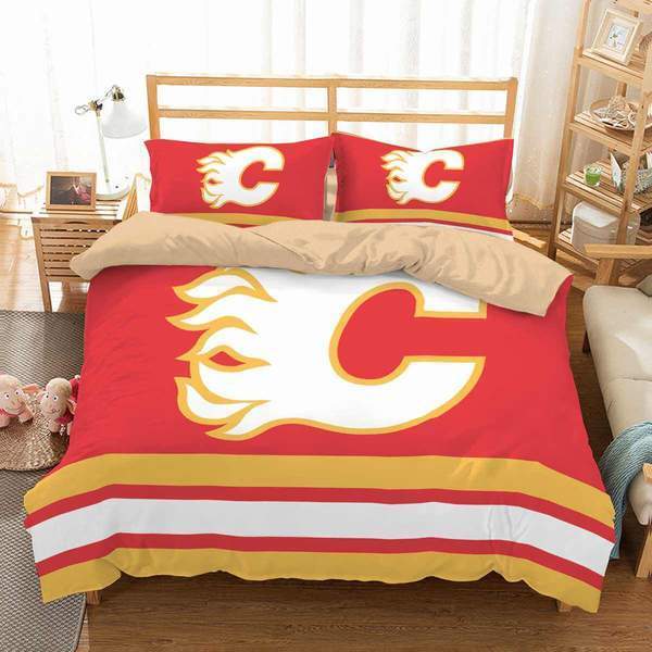 3D CUSTOMIZE CALGARY FLAMES 3D Customized Duvet Cover Bedding Sets