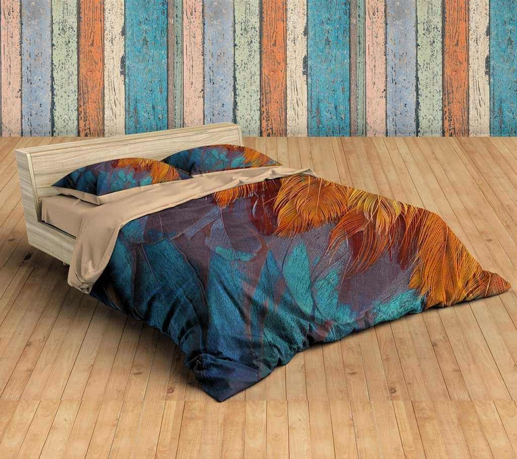 3D Customize Feathers Customized Bedding Sets Duvet Cover