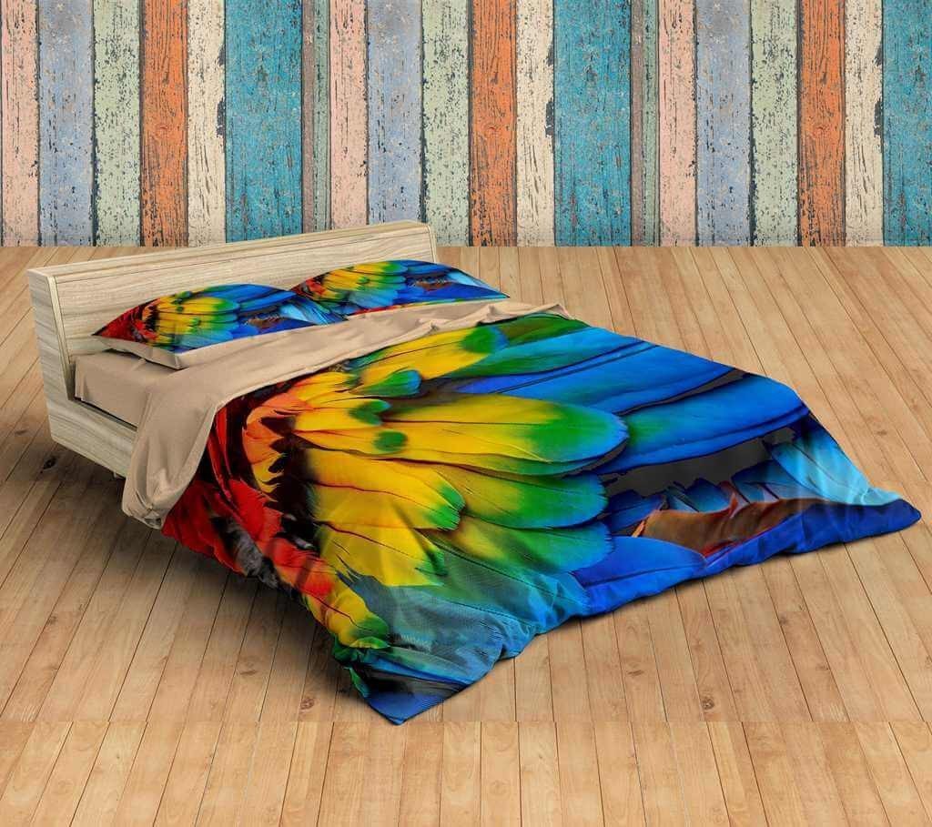 3D Customize Feathers Customized Bedding Sets Duvet Cover