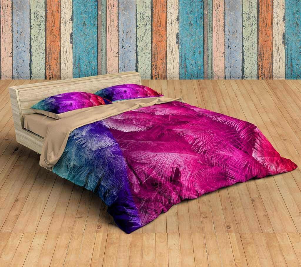 3D Customize Feathers Customized Bedding Sets Duvet Cover