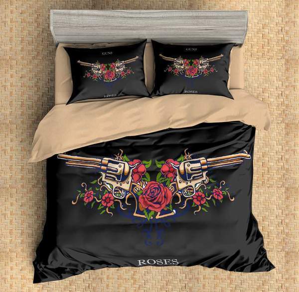 3D CUSTOMIZE GUNS Nâ€™ ROSES 3D Customized Duvet Cover Bedding Sets