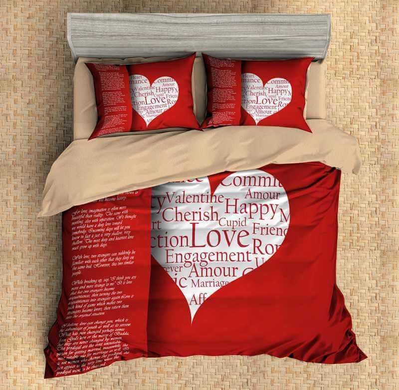 3D Customize Love Customized Bedding Sets Duvet Cover