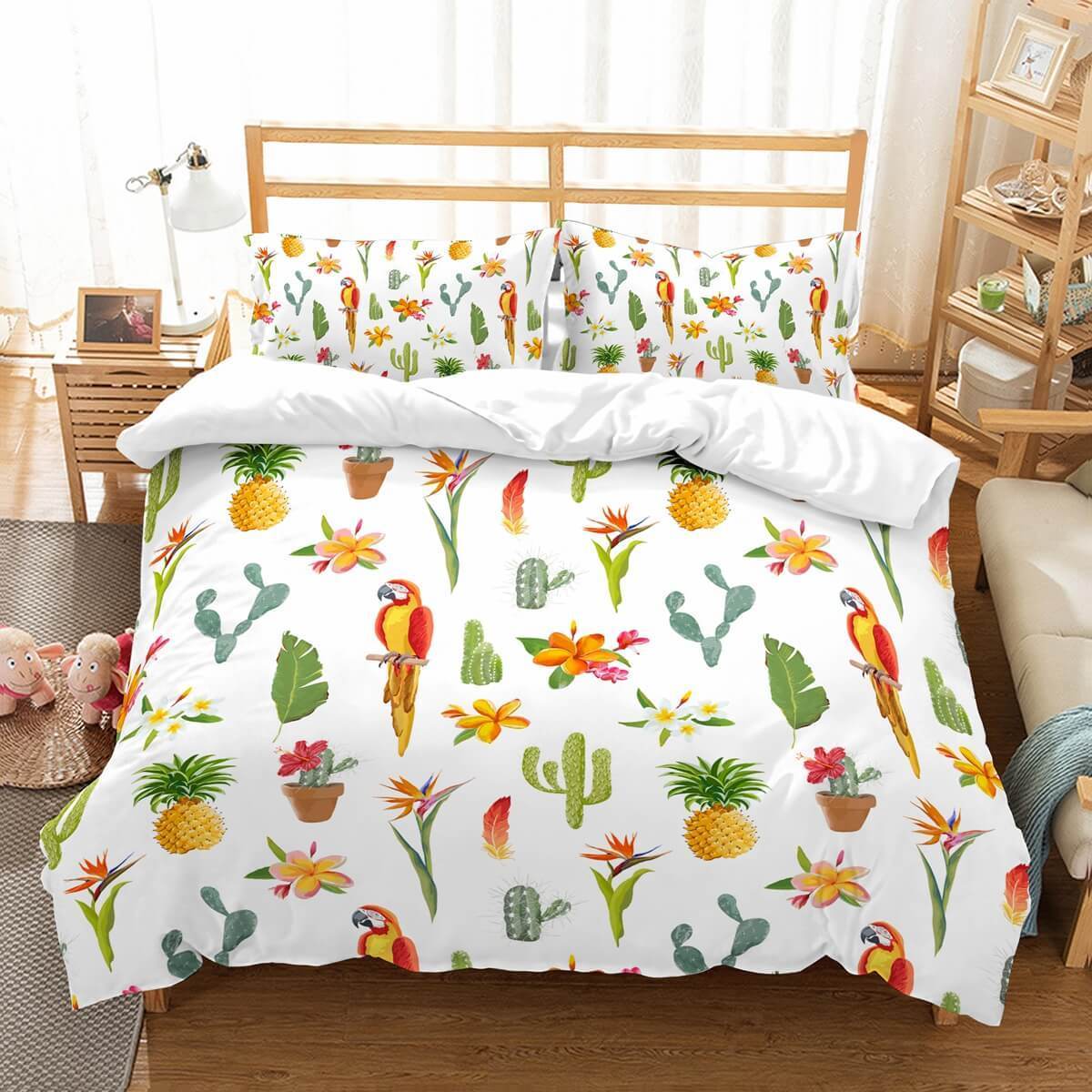 3D Customize Parrot et Bedroomet Bed3D Customized Duvet Cover Bedding Sets