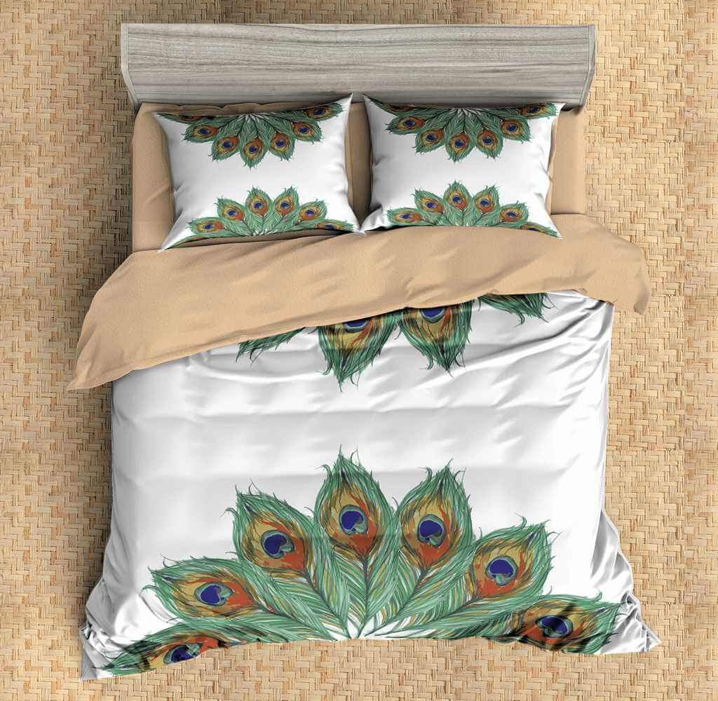 3D Customize Peacock Feathers Customized Bedding Sets Duvet Cover