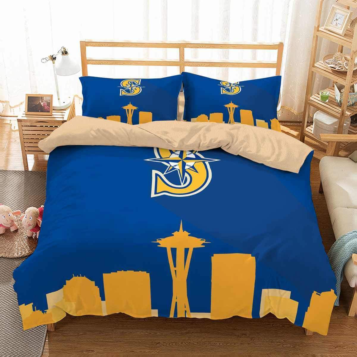 3D Customize Seattle Mariners Customized Bedding Sets Duvet Cover