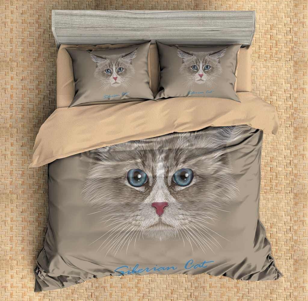 3D Customize Siberian Cat Customized Bedding Sets Duvet Cover