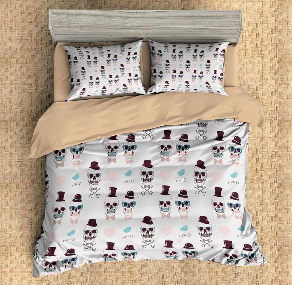 3D Customize Skull Customized Bedding Sets Duvet Cover