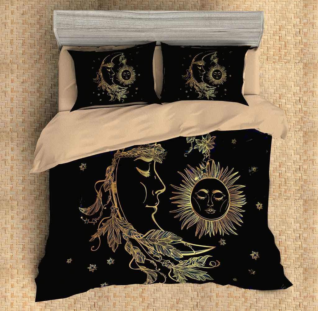 3D Customize Sun Moon and Star Customized Bedding Sets Duvet Cover