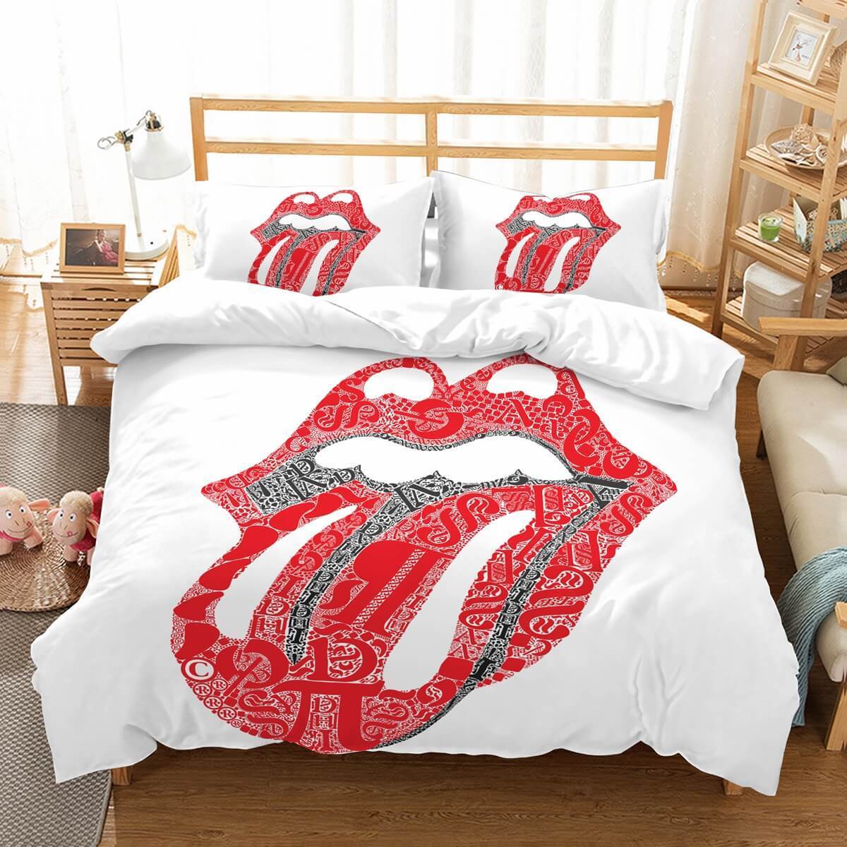 3D Customize The Rollingtones et Bedroomet Bed3D Customized Duvet Cover Bedding Sets
