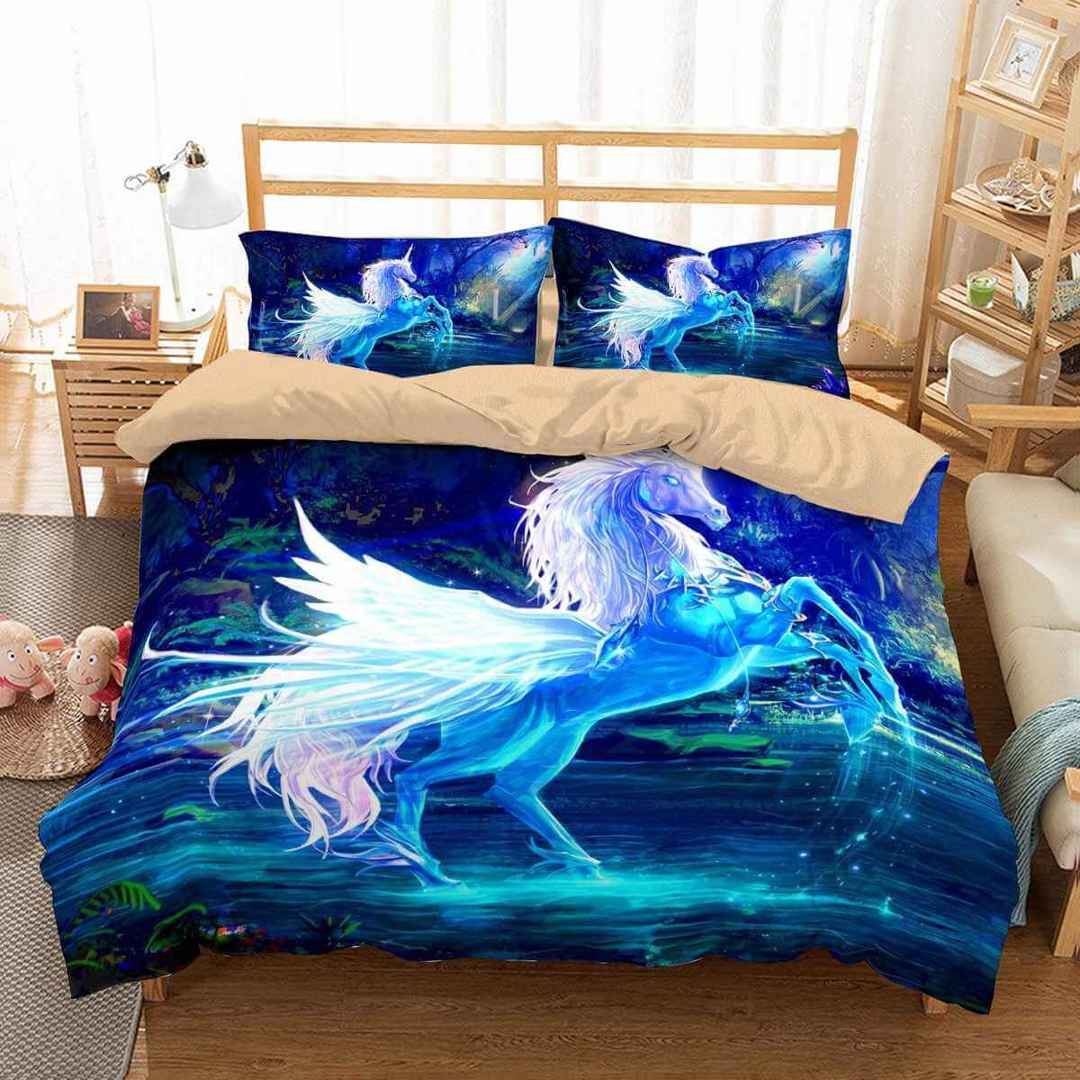 3D Customize Unicorn Customized Bedding Sets Duvet Cover