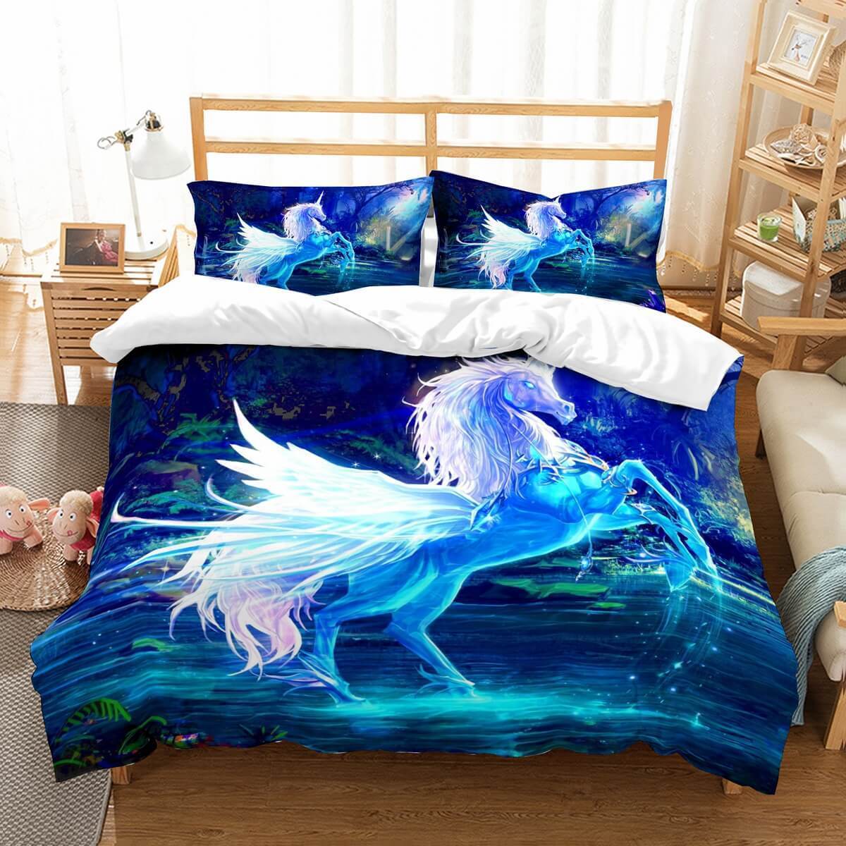 3D Customize Unicorn et Bedroomet Bed3D Customized Duvet Cover Bedding Sets