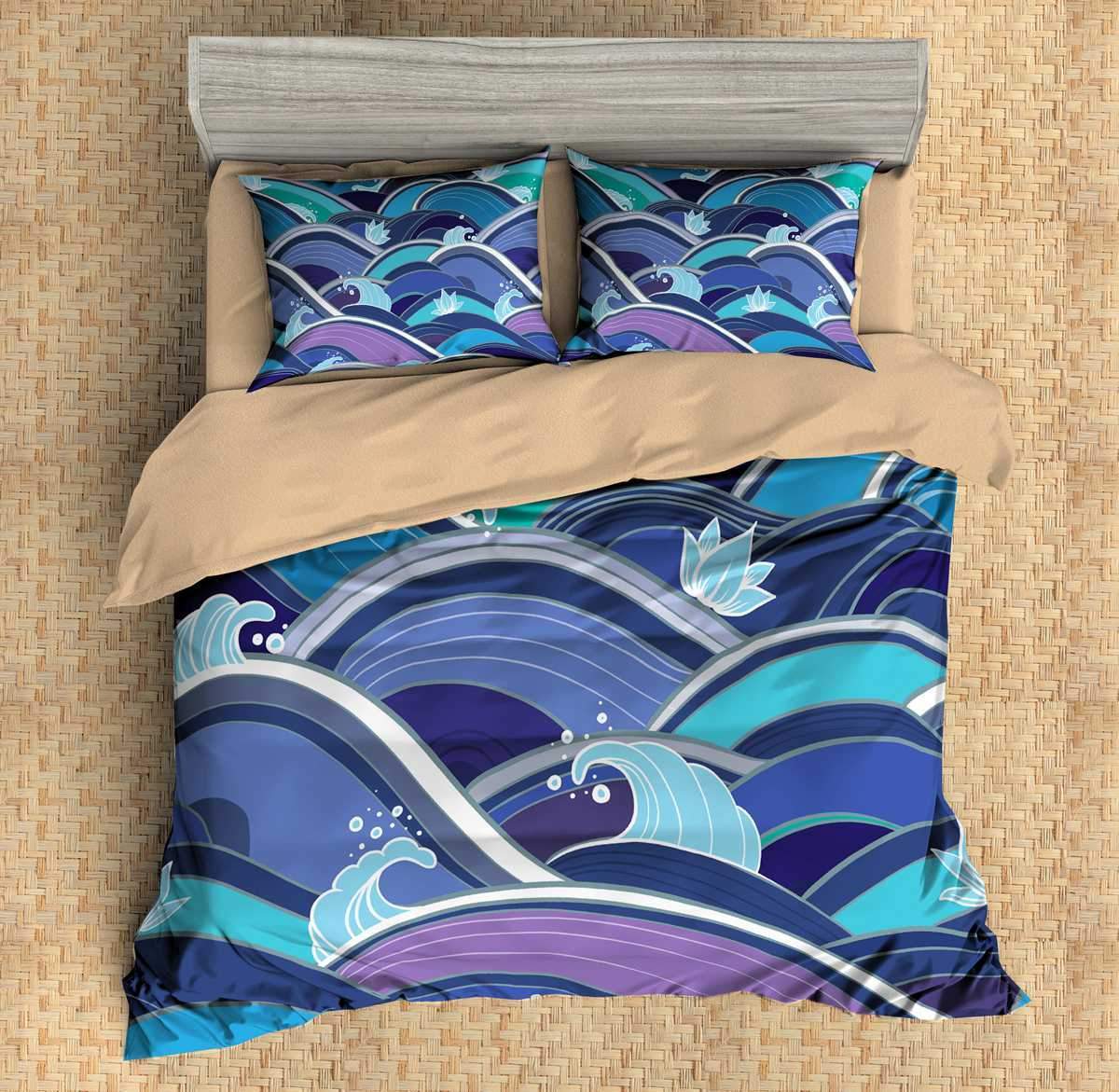 3D Customize Waves Customized Bedding Sets Duvet Cover