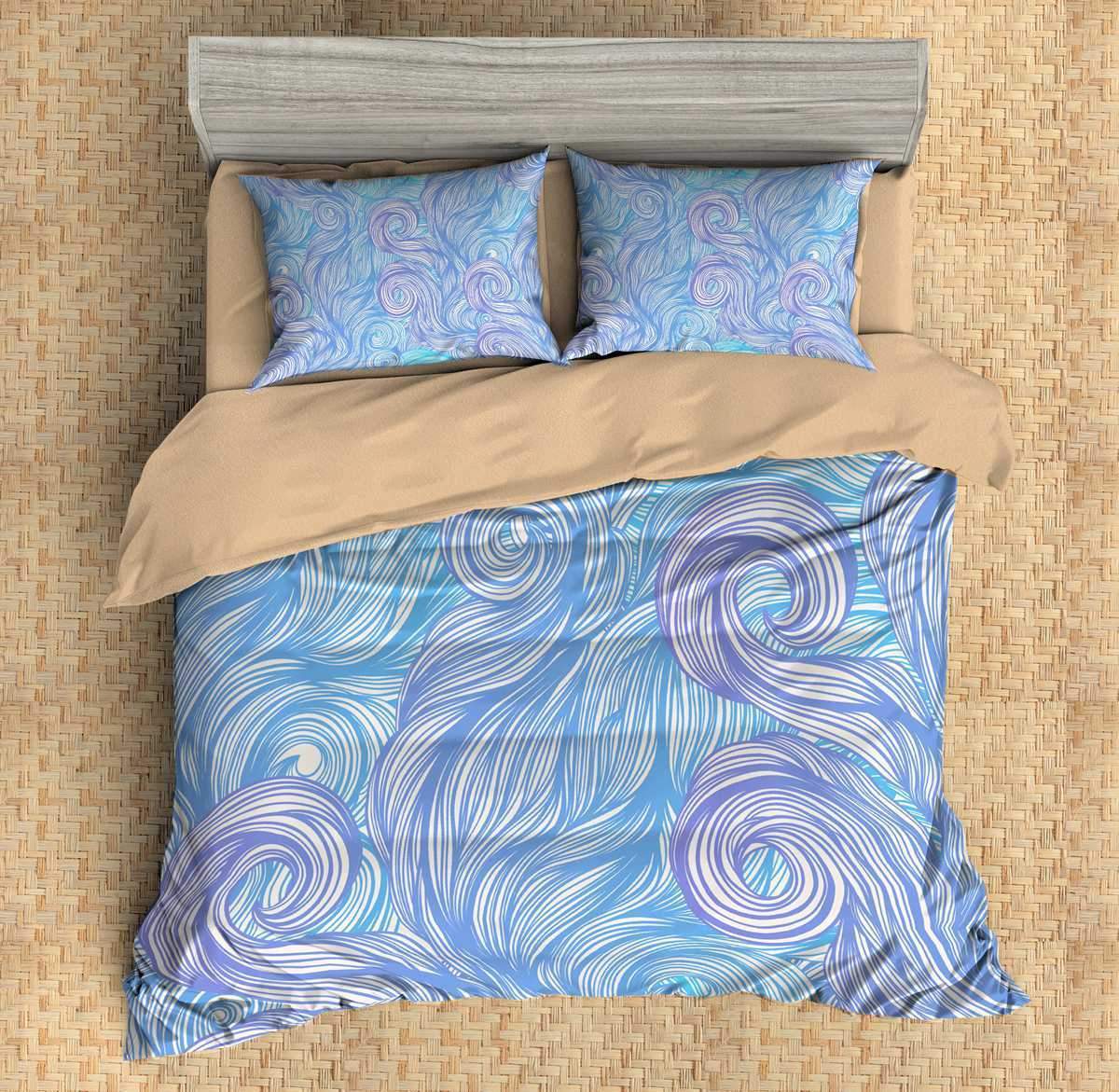 3D Customize Waves Customized Bedding Sets Duvet Cover