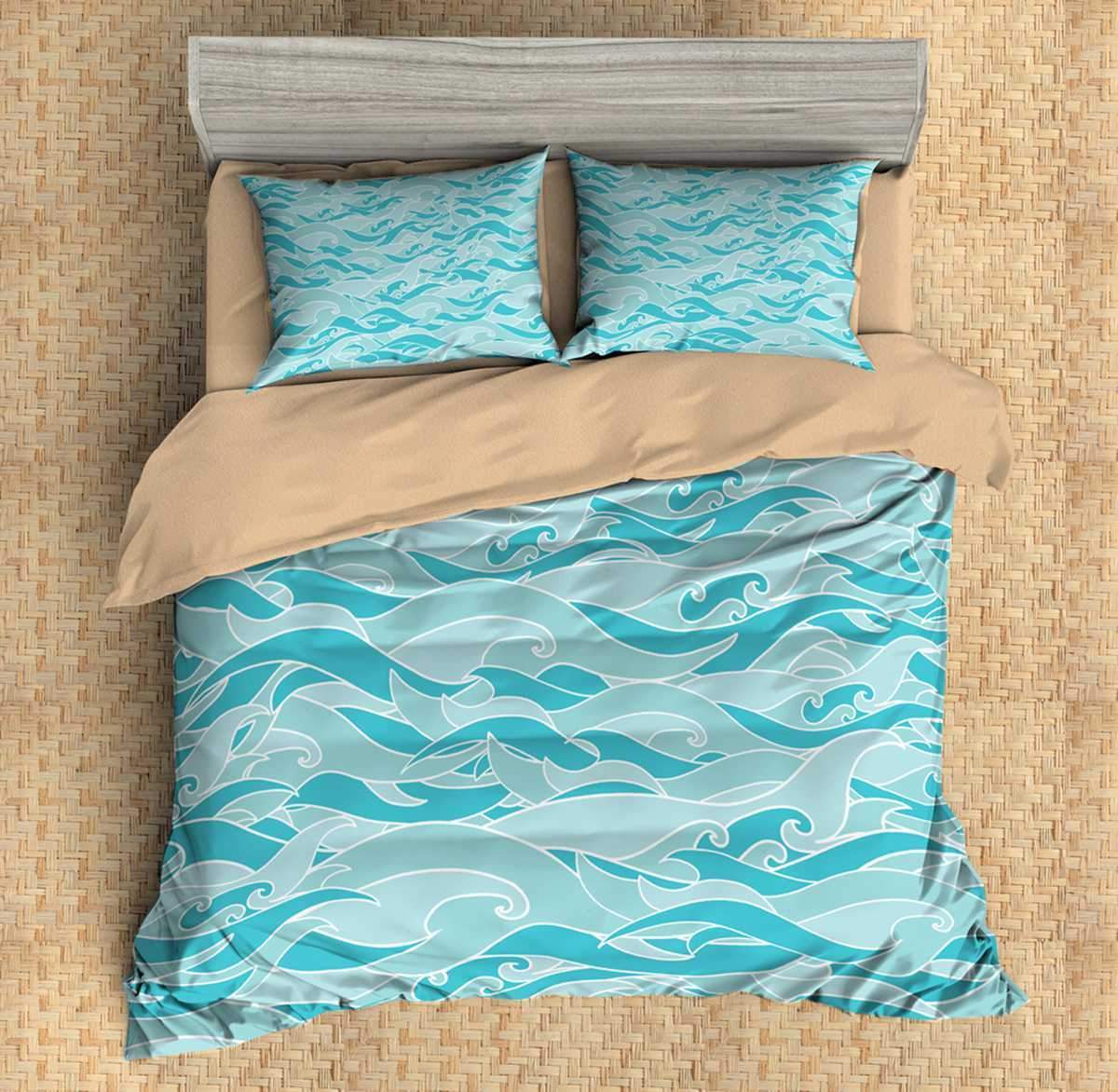 3D Customize Waves Customized Bedding Sets Duvet Cover