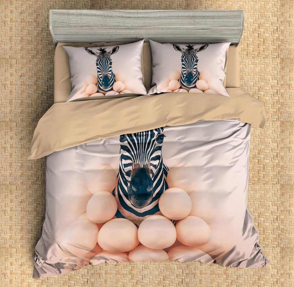 3D Customize Zebra Customized Bedding Sets Duvet Cover